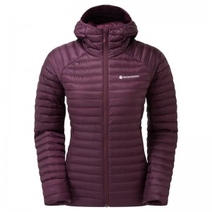 Montane Anti-Freeze Lite Hætte Dunjakker Dame Bordeaux | 2986475-HY