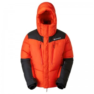 Montane Apex 8000 Dunjakker Herre Orange Sort | 0819472-VH