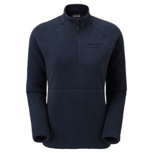 Montane Chonos Fleece Smock Pull On Sweatshirts Dame Mørkeblå | 3749521-ZL