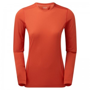 Montane Dart Lite Long Sleeve T-Shirt Dame Orange | 4725983-IA