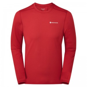 Montane Dart Lite Long Sleeve T-Shirt Herre Rød | 2678053-PZ