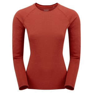 Montane Dart Long Sleeve T-Shirt Dame Rød | 6081273-LA