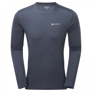 Montane Dart Long Sleeve T-Shirt Herre Blå | 0419872-VD