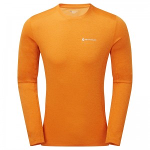 Montane Dart Long Sleeve T-Shirt Herre Orange | 1807245-YB