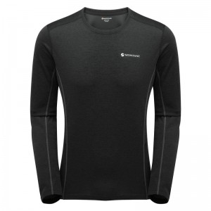 Montane Dart Long Sleeve T-Shirt Herre Sort | 8256049-SE