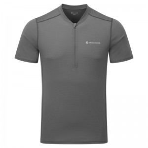 Montane Dart Nano Zip T-Shirt Herre Mørkegrå | 1639058-QP