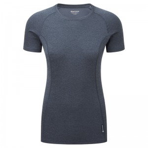 Montane Dart T-Shirt Dame Mørkeblå | 8245013-CG