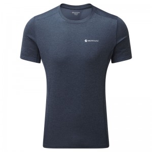 Montane Dart T-Shirt Herre Mørkeblå | 2546970-EL