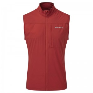 Montane Featherlite Windproof Vest Herre Rød | 4829567-YW