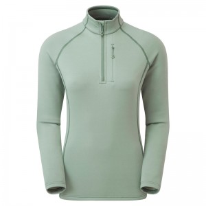 Montane Fury Fleece Zip Pull-On Sweatshirts Dame Grøn | 4063752-QN