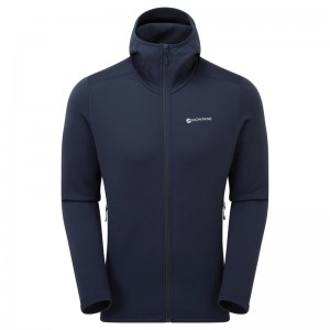 Montane Fury Hætte Fleece Jakker Herre Mørkeblå | 2783410-UH