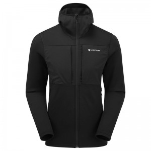 Montane Fury XT Hætte Fleece Jakker Herre Sort | 8341075-WX