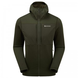 Montane Fury XT Hætte Fleece Jakker Herre Mørkegrøn | 7016529-CA