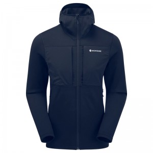 Montane Fury XT Hætte Fleece Jakker Herre Mørkeblå | 2175034-CB