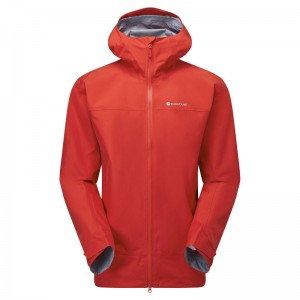 Montane Phase Regnjakke Herre Rød | 9401568-YV