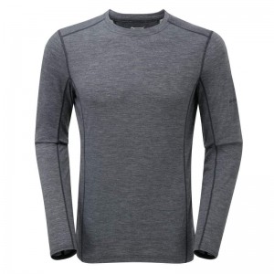 Montane Primino 140 Long Sleeve T-Shirt Herre Sort | 9108725-CX