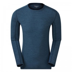 Montane Primino 140 Long Sleeve T-Shirt Herre Blå | 7052143-PS