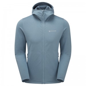 Montane Protium Hætte Fleece Jakker Herre Grå Blå | 3158740-NL