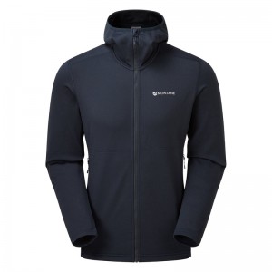 Montane Protium Hætte Fleece Jakker Herre Mørkeblå | 8713456-GO