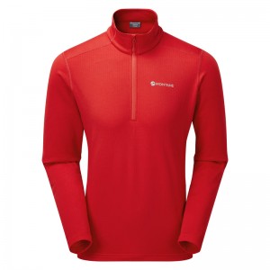 Montane Protium Pull On Fleece Sweatshirts Herre Rød | 0469328-DV