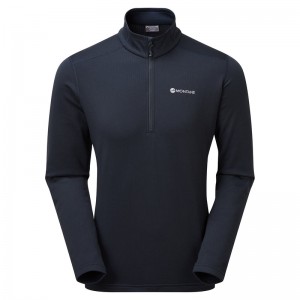 Montane Protium Pull On Fleece Sweatshirts Herre Mørkeblå | 6583721-MS