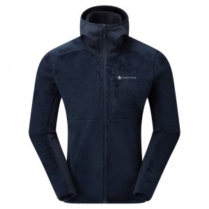 Montane Protium XPD Hætte Fleece Jakker Herre Mørkeblå | 8926347-WM