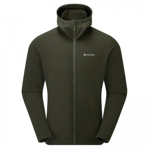 Montane Protium XT Hætte Fleece Jakker Herre Mørkegrøn | 1294650-YT