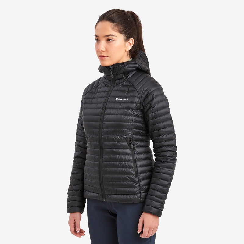 Montane Anti-Freeze Lite Hætte Dunjakker Dame Sort | 1879206-VI