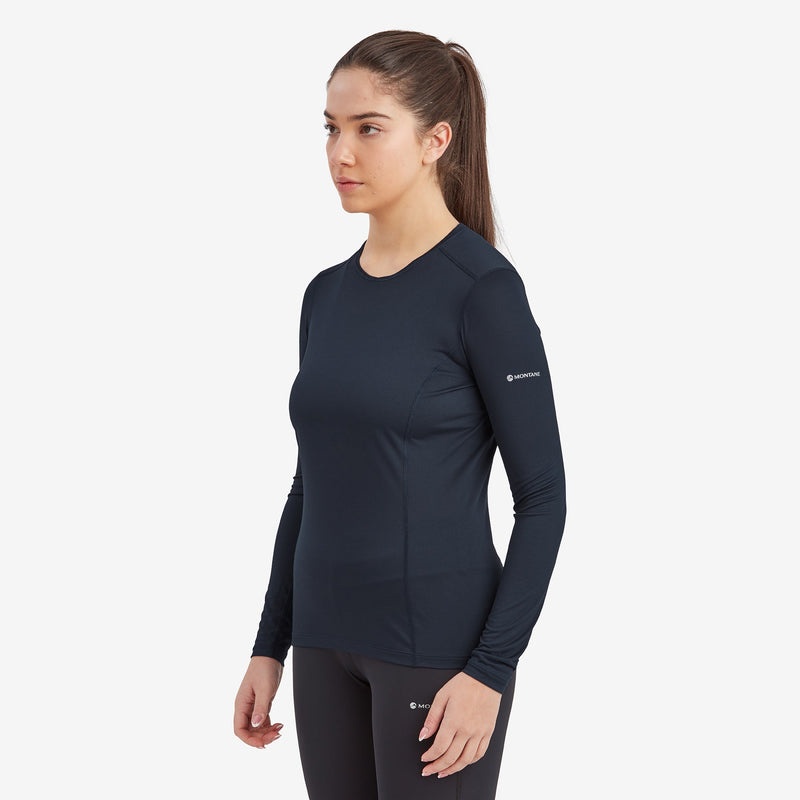 Montane Dart Lite Long Sleeve T-Shirt Dame Mørkeblå | 2503148-AC