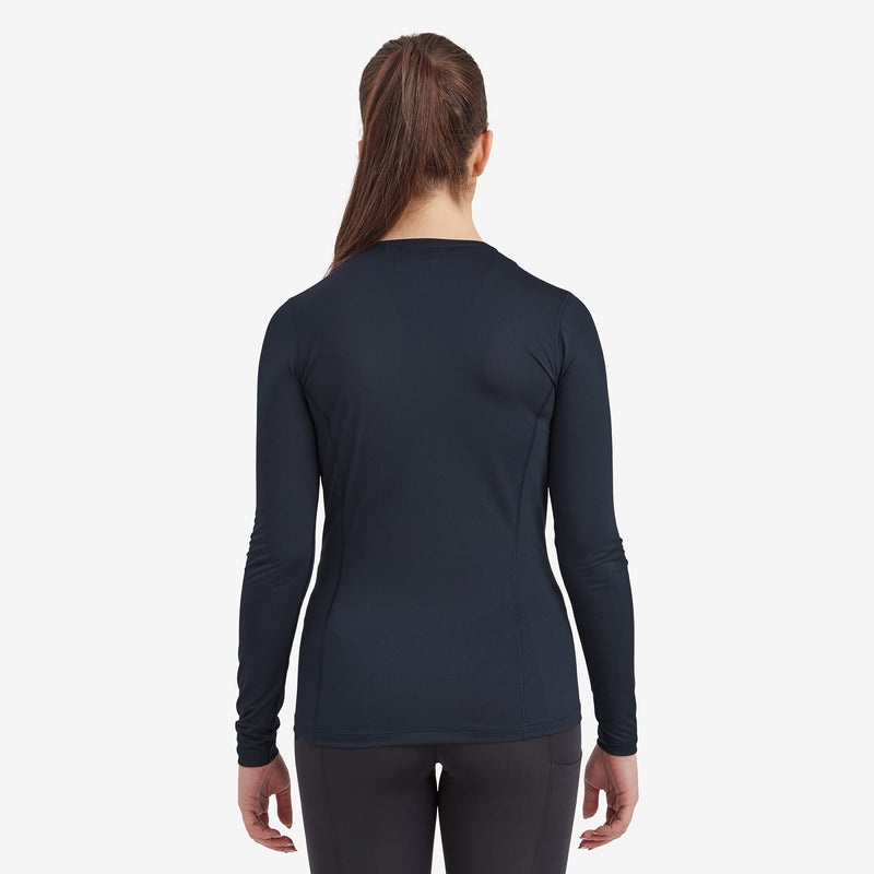 Montane Dart Lite Long Sleeve T-Shirt Dame Mørkeblå | 2503148-AC