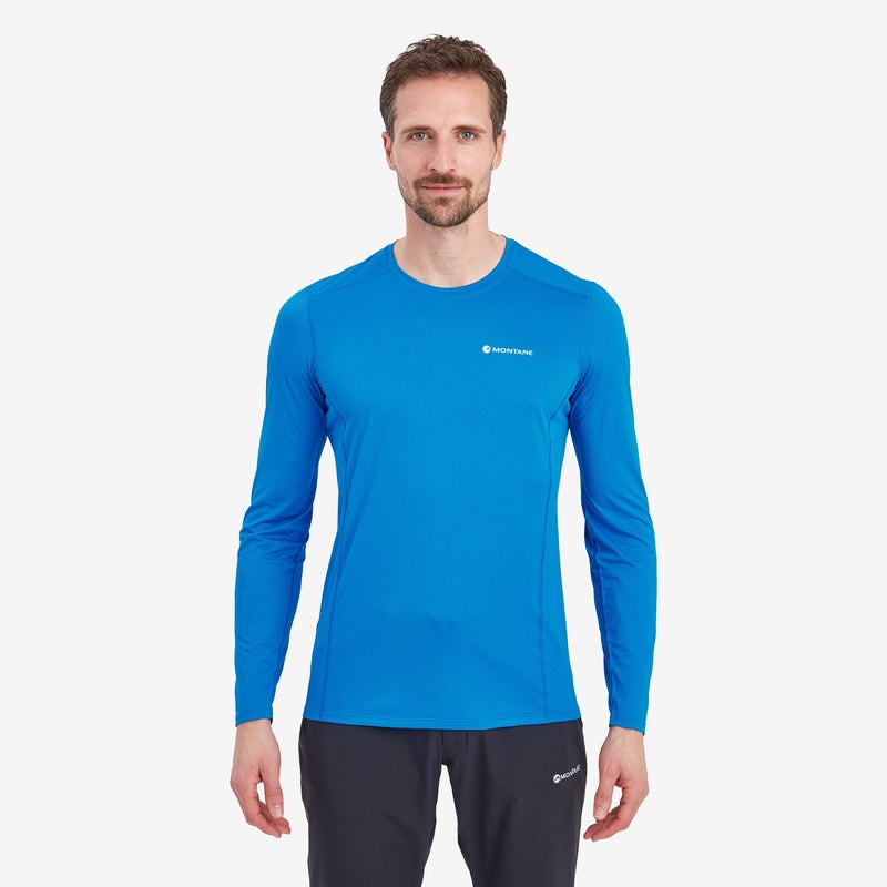 Montane Dart Lite Long Sleeve T-Shirt Herre Blå | 8405136-XY