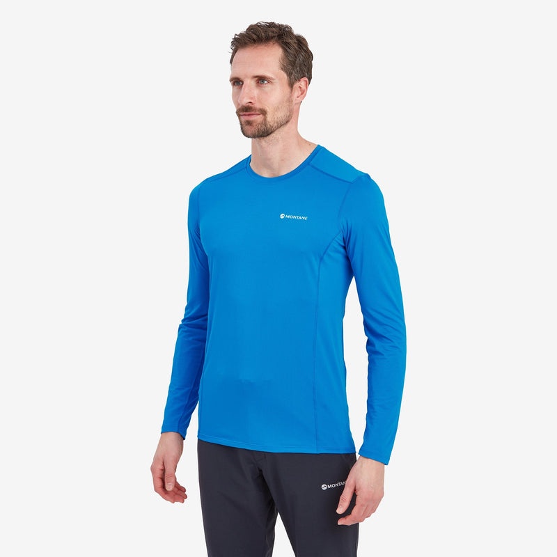 Montane Dart Lite Long Sleeve T-Shirt Herre Blå | 8405136-XY