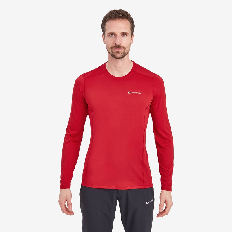 Montane Dart Lite Long Sleeve T-Shirt Herre Rød | 2678053-PZ