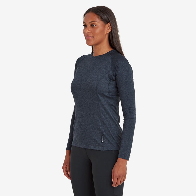 Montane Dart Long Sleeve T-Shirt Dame Mørkeblå | 3750921-NY