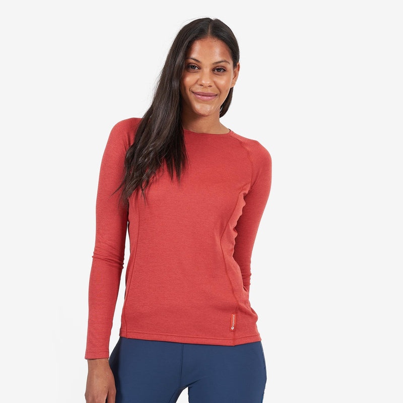 Montane Dart Long Sleeve T-Shirt Dame Rød | 6081273-LA