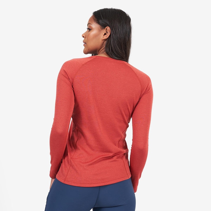 Montane Dart Long Sleeve T-Shirt Dame Rød | 6081273-LA