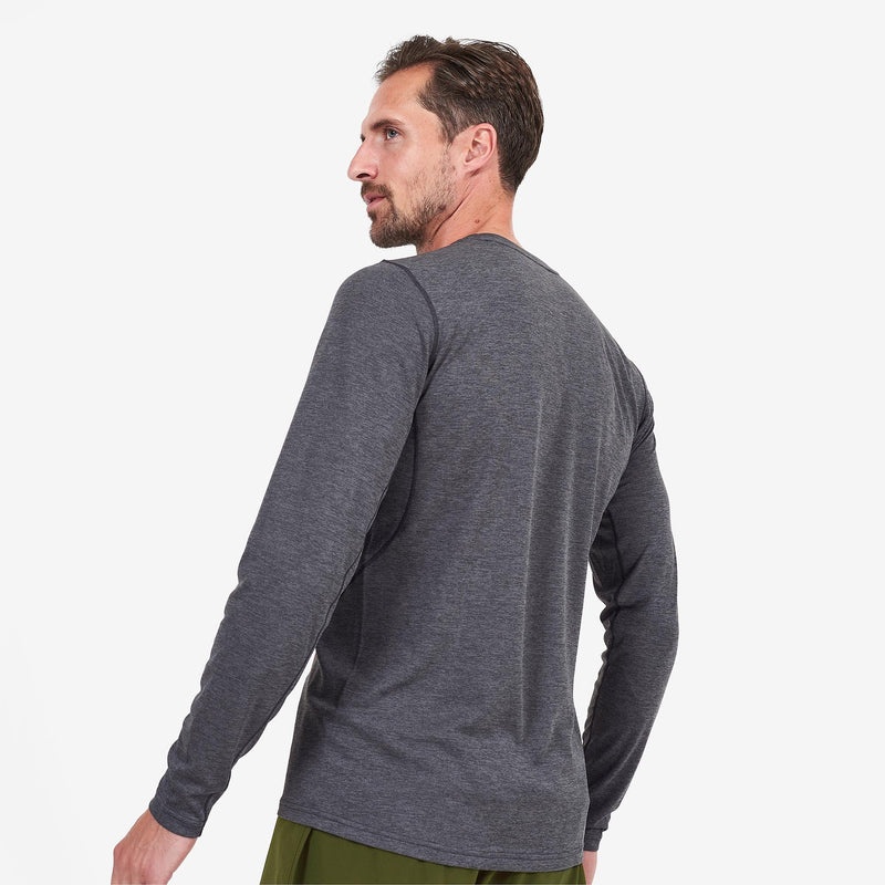 Montane Dart Long Sleeve T-Shirt Herre Mørkegrå | 0749268-SP