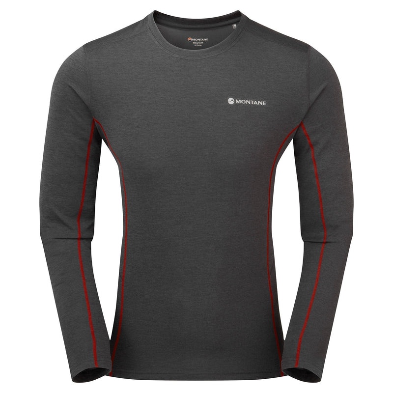 Montane Dart Long Sleeve T-Shirt Herre Mørkegrå | 0749268-SP