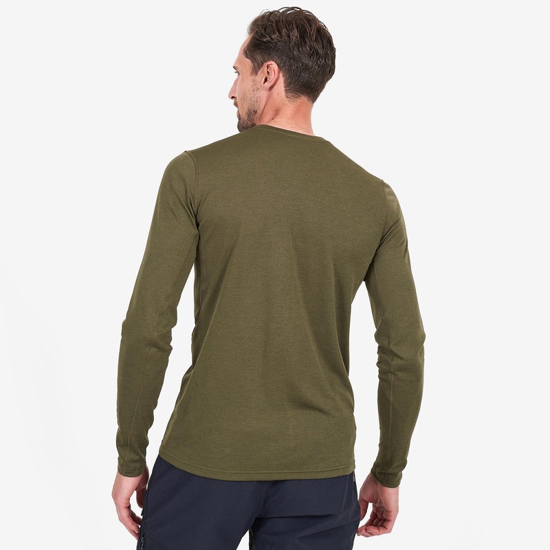 Montane Dart Long Sleeve T-Shirt Herre Mørkegrøn | 8517430-JF