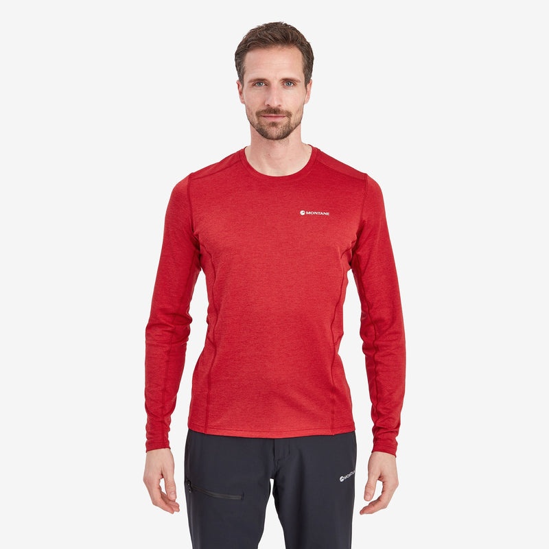 Montane Dart Long Sleeve T-Shirt Herre Rød | 9234157-QG