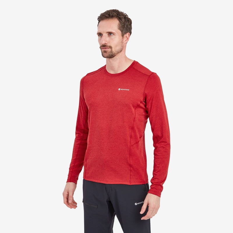 Montane Dart Long Sleeve T-Shirt Herre Rød | 9234157-QG