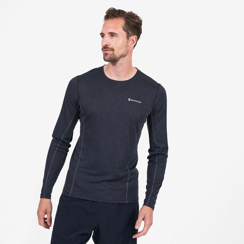 Montane Dart Long Sleeve T-Shirt Herre Sort | 8256049-SE