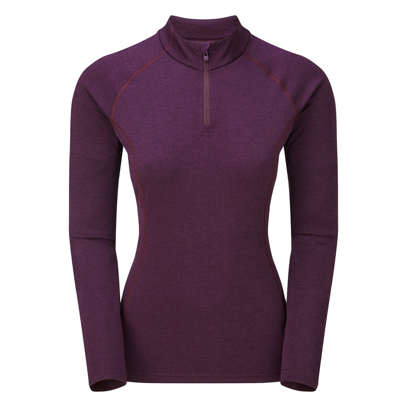 Montane Dart Zip Neck T-Shirt Dame Lilla | 1453768-DS