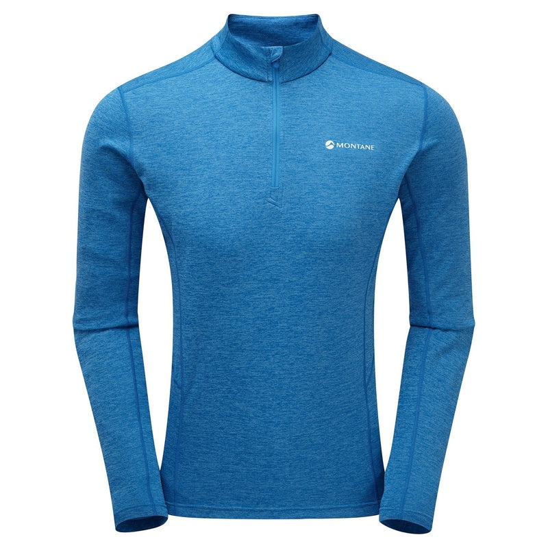 Montane Dart Zip Neck T-Shirt Herre Blå | 1548309-DR