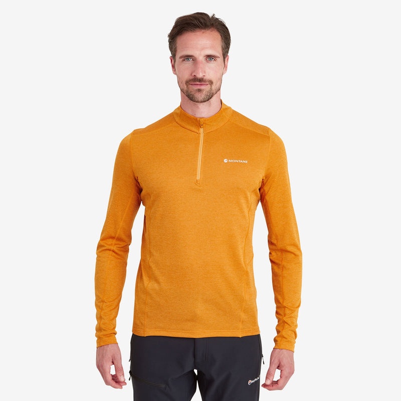 Montane Dart Zip Neck T-Shirt Herre Orange | 0928675-UW