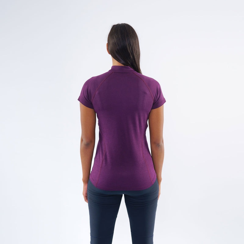 Montane Dart Zip T-Shirt Dame Lilla | 9052687-MZ