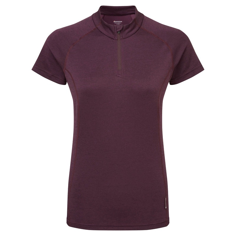 Montane Dart Zip T-Shirt Dame Lilla | 9052687-MZ