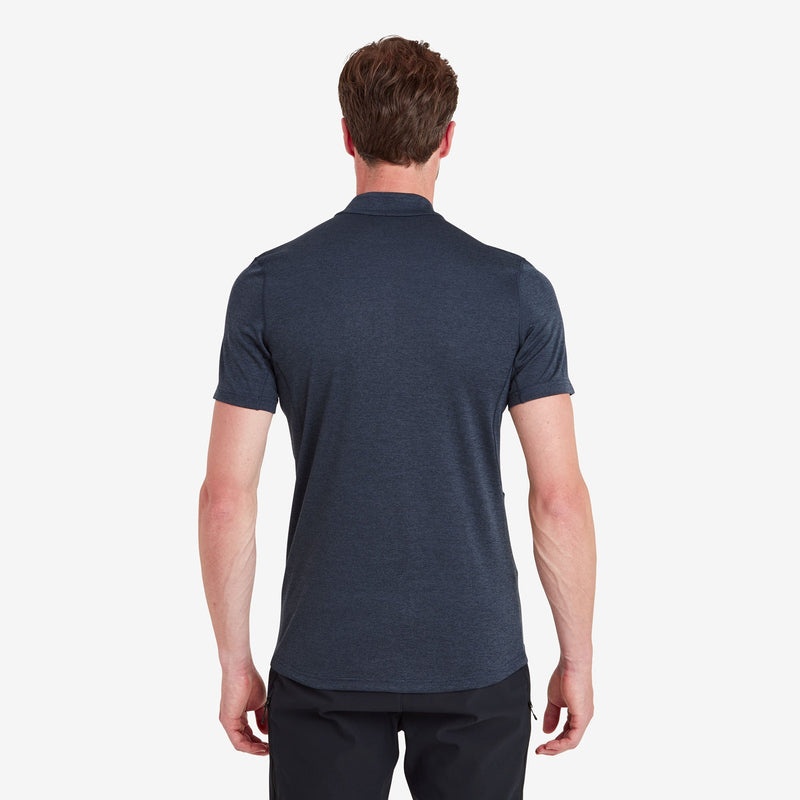 Montane Dart Zip T-Shirt Herre Mørkeblå | 5918276-XL