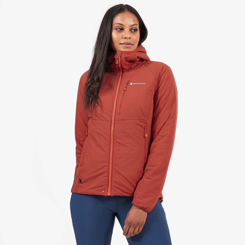 Montane Fireball Hættejakke Dame Rød | 7490832-ES