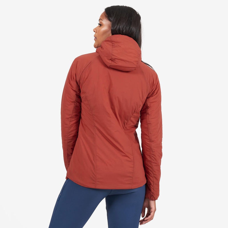 Montane Fireball Hættejakke Dame Rød | 7490832-ES